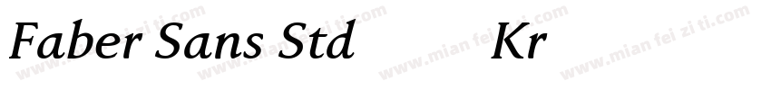 Faber Sans Std 65 Kr字体转换